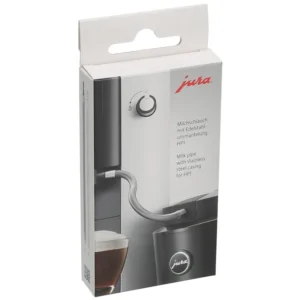 Tubo per schiuma di latte con finitura in acciaio inox HP1 per macchine da caffè Jura
