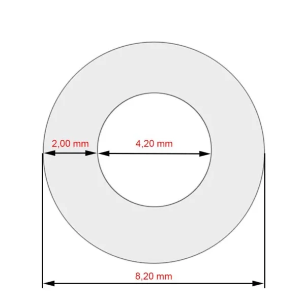 Tubo in silicone 4,2x8x105mm per macchine da caffè Jura