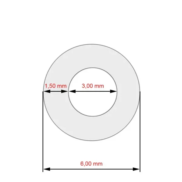 Tubo in silicone 3x1,5x285mm per macchine da caffè Jura
