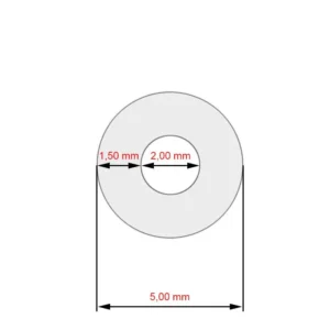 Tubo in silicone 2x1,5x190mm per macchine da caffè Jura