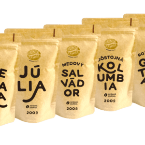 Caffè Golden Bean - Conoscere 5 caffè per un espresso variato 1000g (Cleopatra, Julia, El Salvador, Colombia, Guatemala) GINS - Macinatura per moka - kotogo, filtro, e